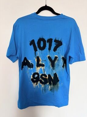 1017 ALYX 9SM Bright Blue Short Sleeve Tee with Graphic - XS
